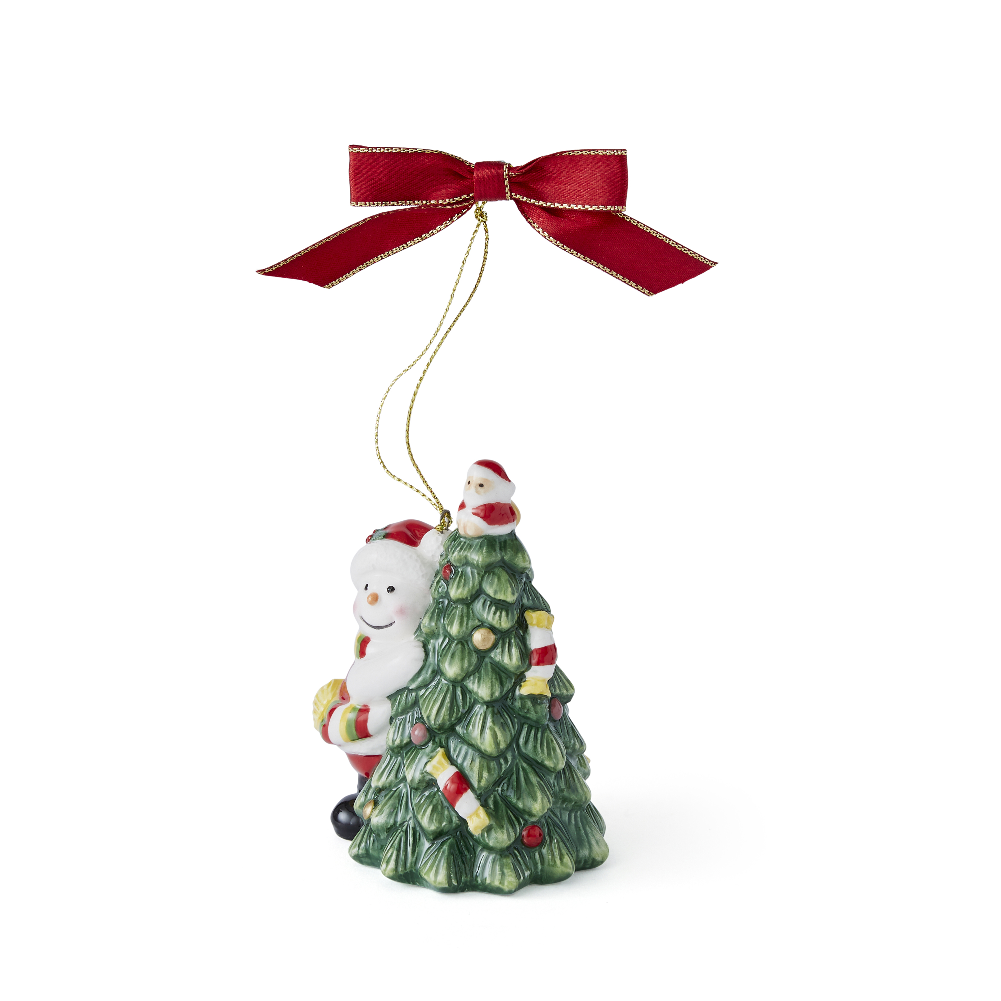 Christmas Tree Snowman Tree Hugger Ornament image number null